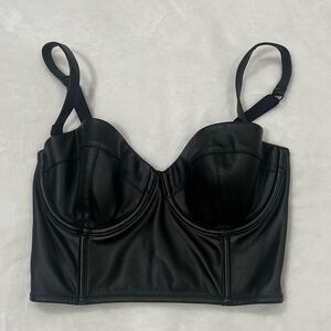 VS faux leather bustier